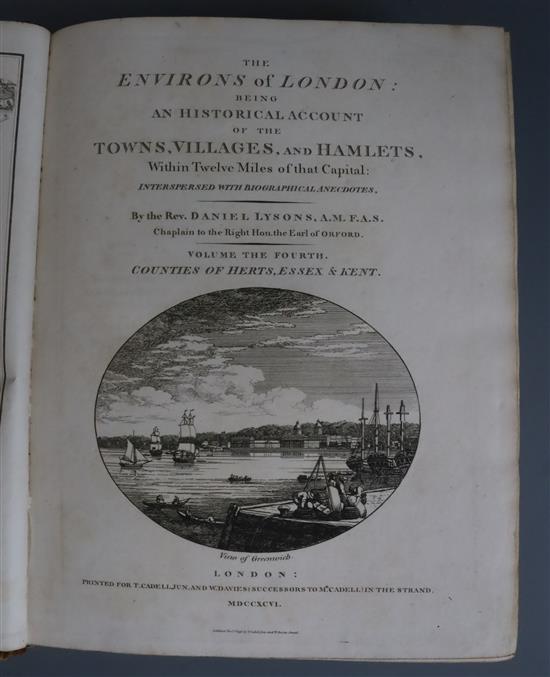 Lysons, Daniel - The Environs of London .... within twelve miles of that Capital ... Vol 4: Counties of Herts, Essex and